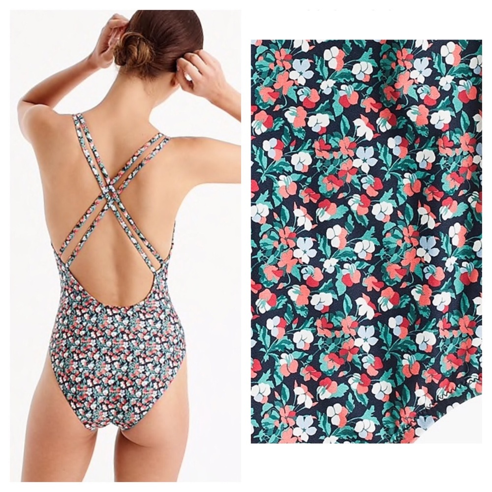 Strappy one-piece in Liberty® Sarah floral, NWT!